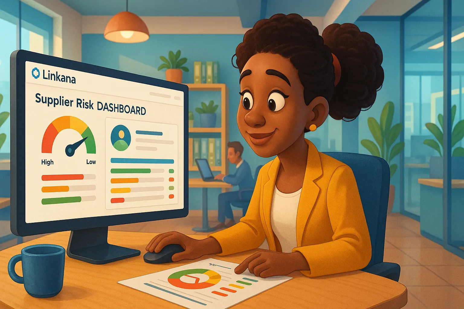 dashboard de risco de fornecedores