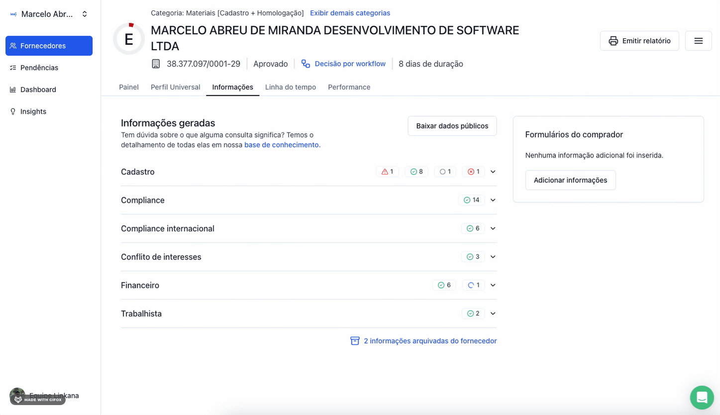 Arquivamento na linkana