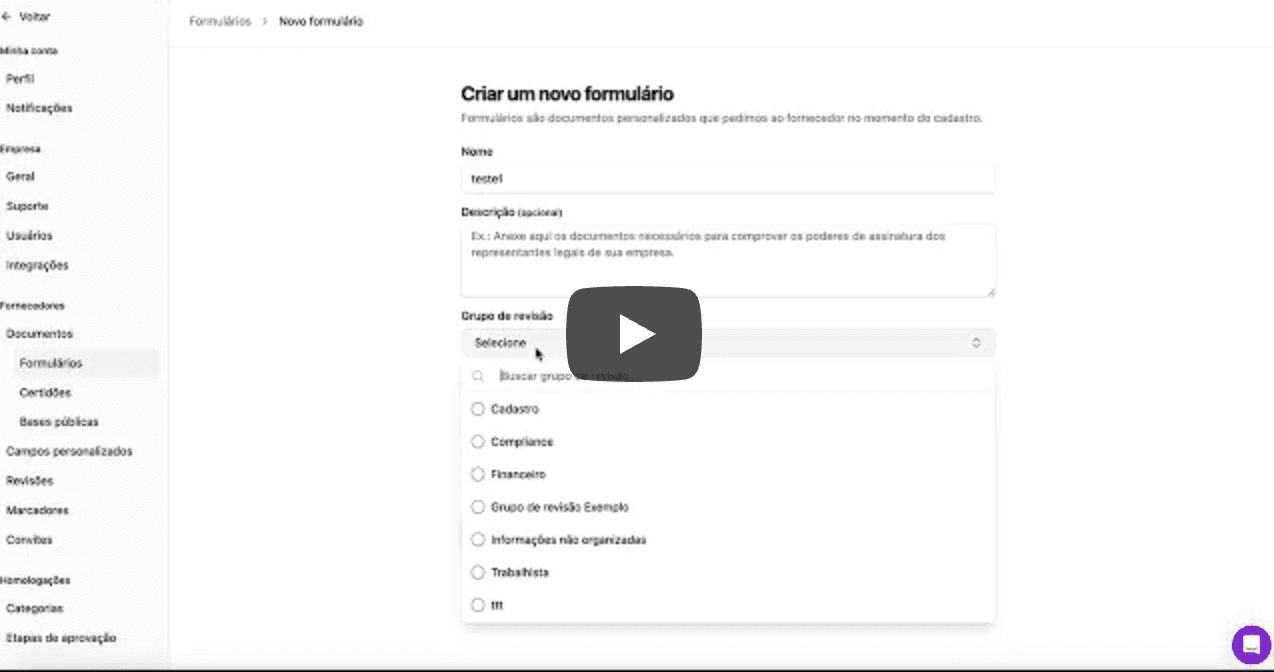 Formulários: Nova Experiência de Criação e Edição