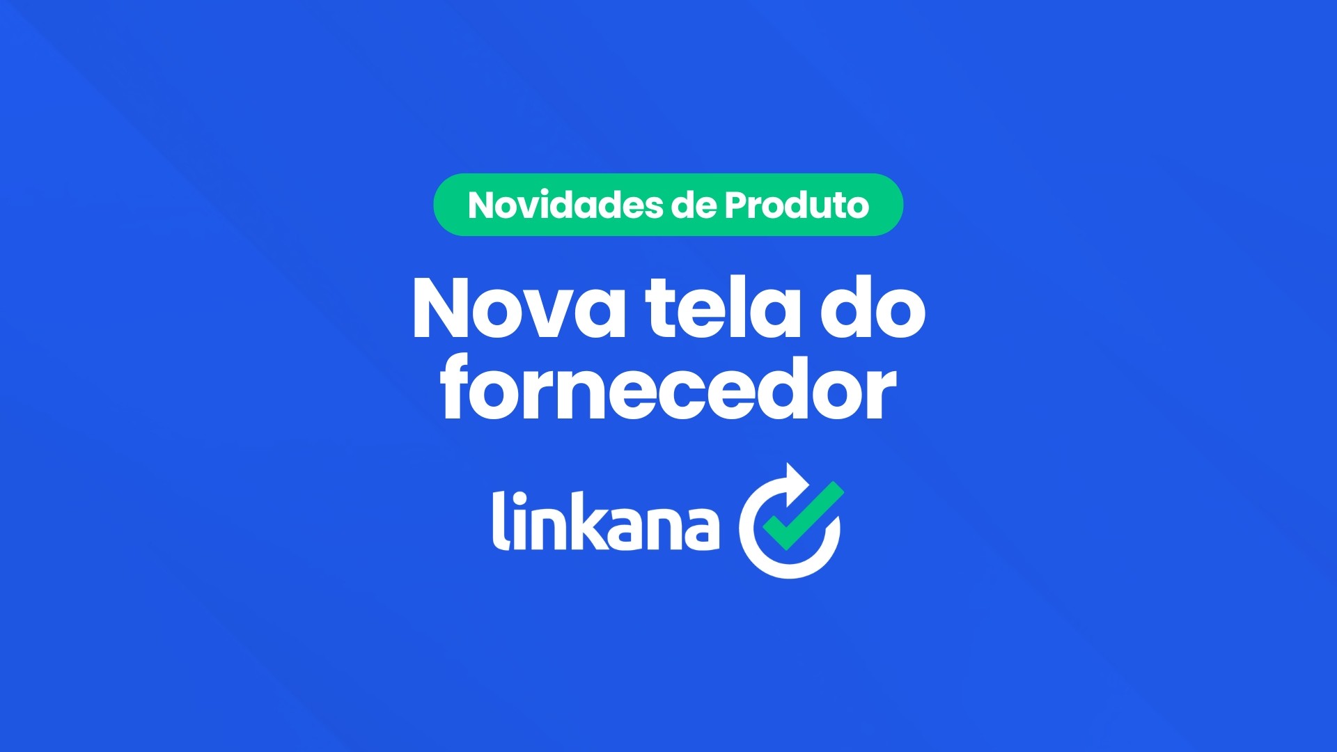 Nova Tela do Fornecedor