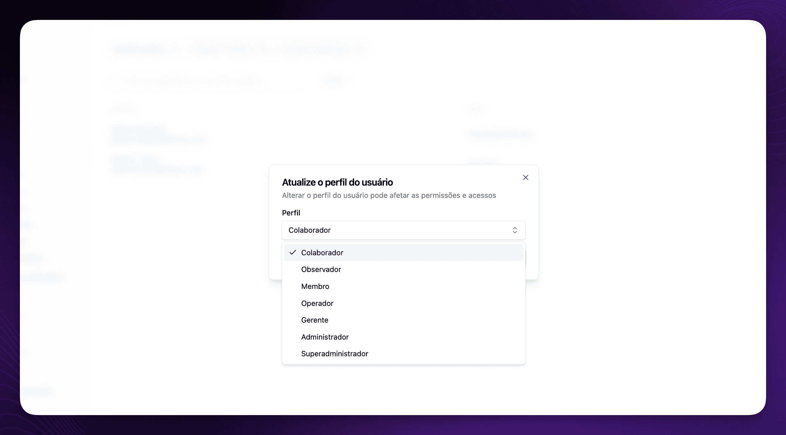 Requisitante: novo Colaborador